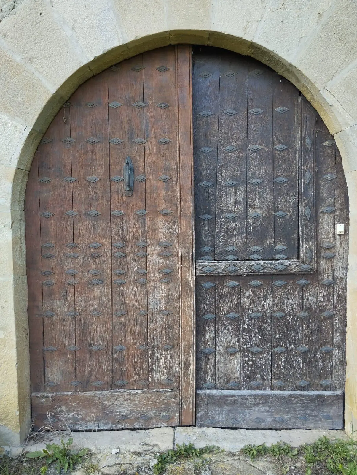 Puerta madera antigua decapada